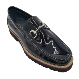 Carrucci Black Loafer Patent Leather Men's Slip-on Casual Shoes