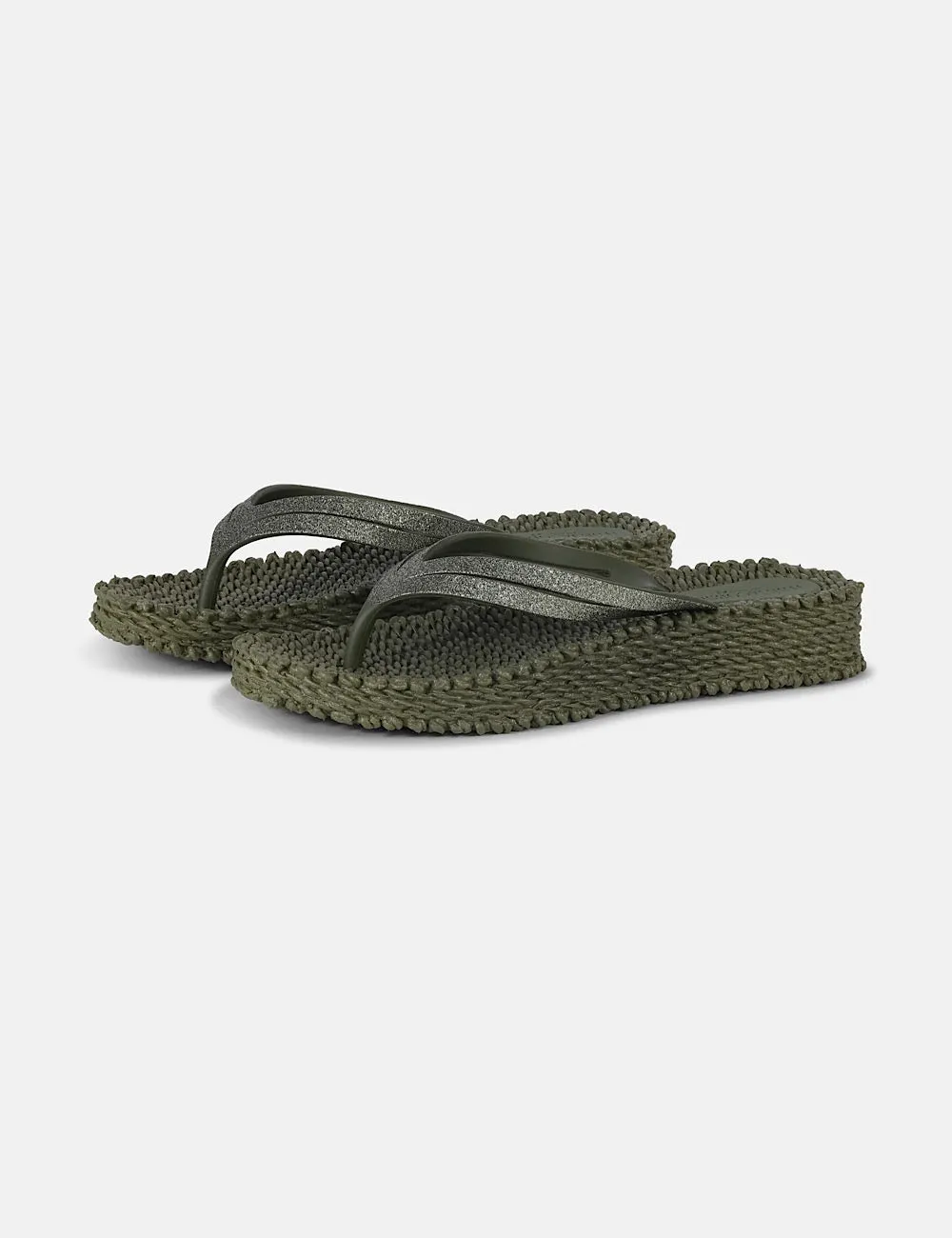 Flip Flop Kaki Plataforma