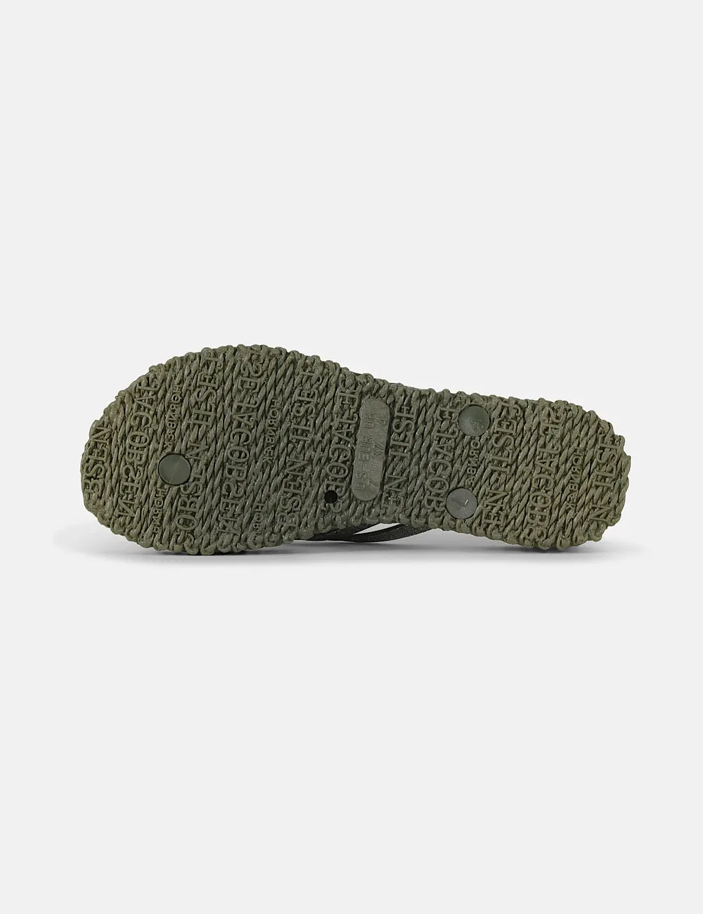 Flip Flop Kaki Plataforma