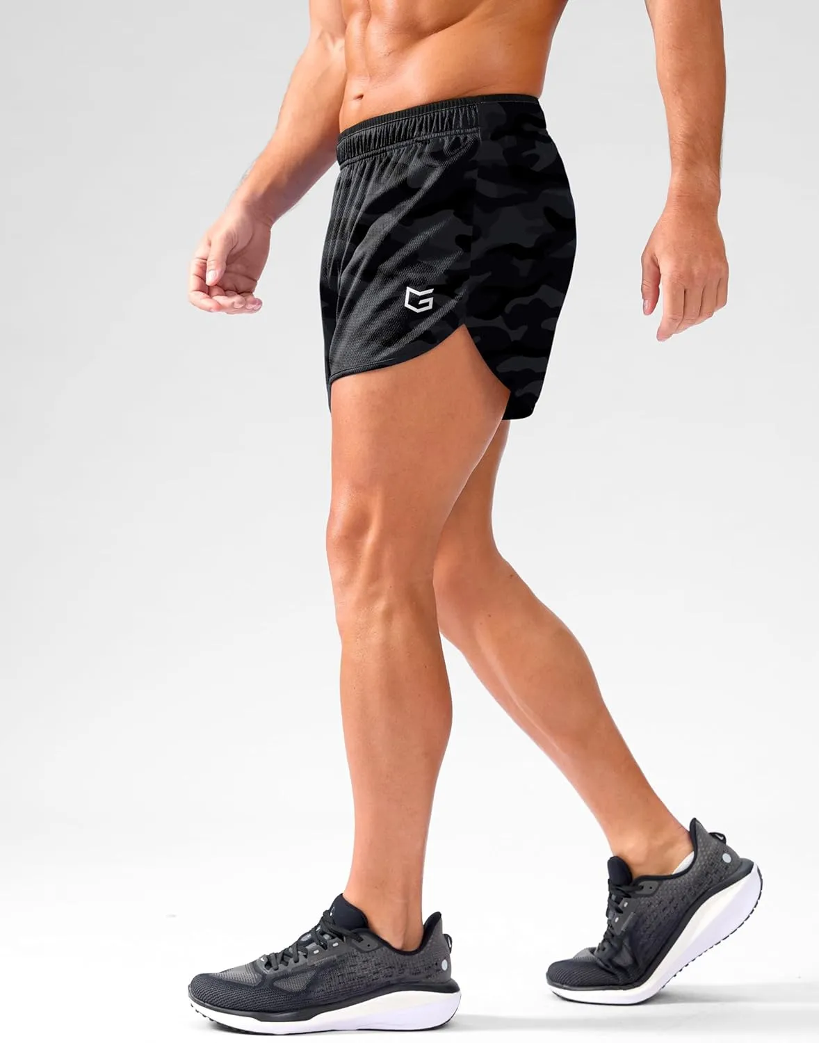 G Gradual Running Shorts for Men 3.5 inch Lightweight Breathable Gym Shorts with Brief Liner Athletic Training Workout Sport