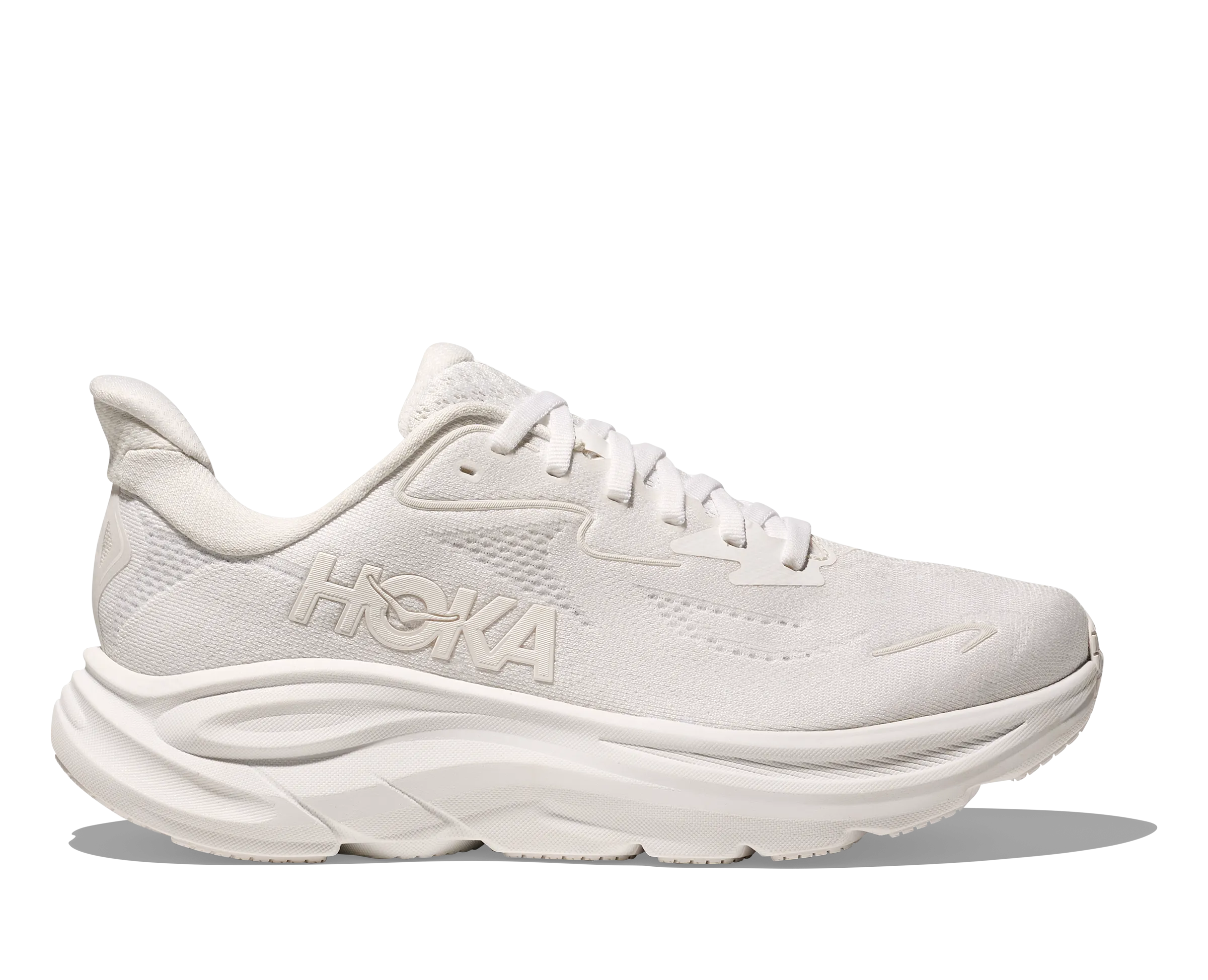 HOKA Women's Clifton 10 Cushioned Running Shoe - White/White