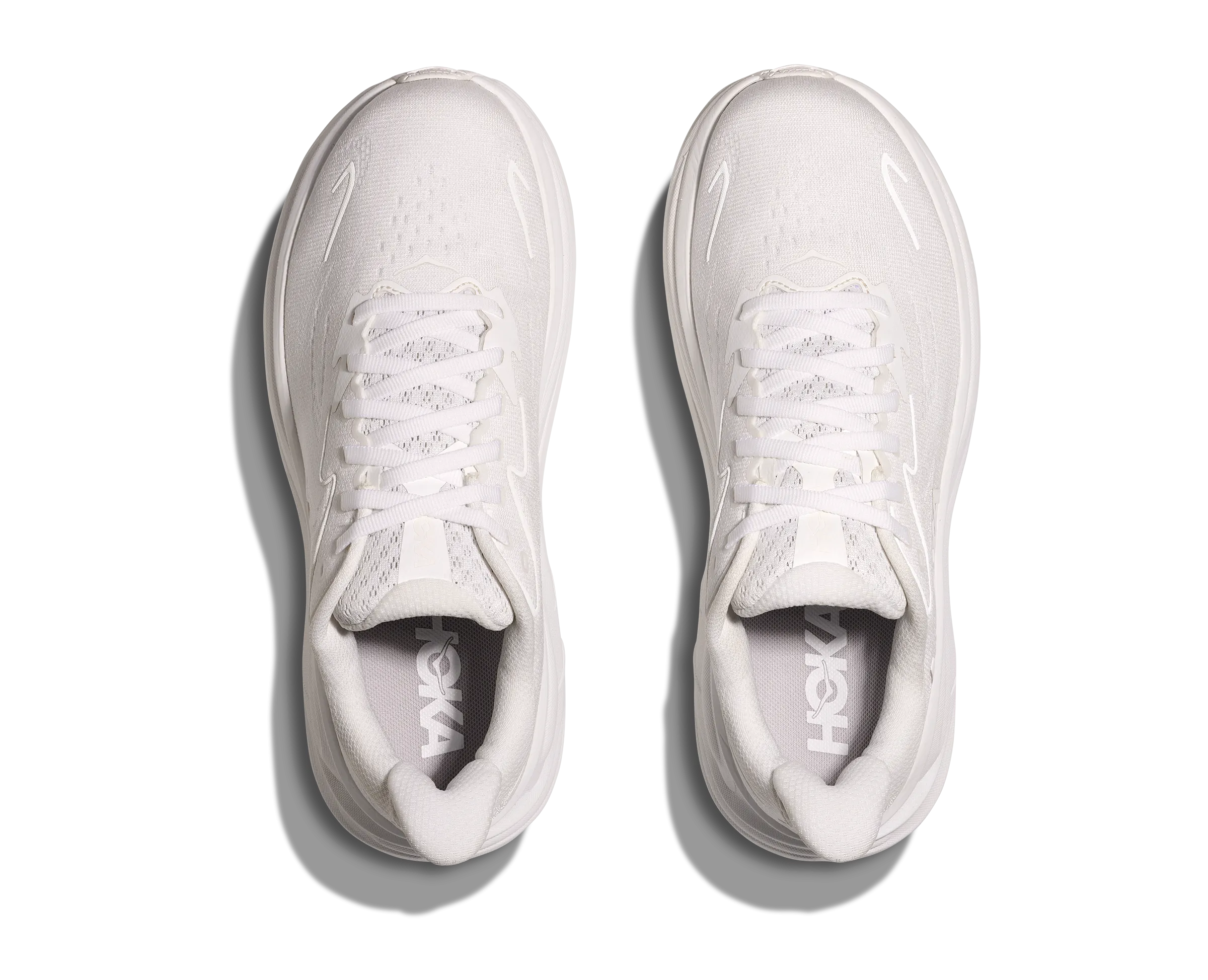 HOKA Women's Clifton 10 Cushioned Running Shoe - White/White