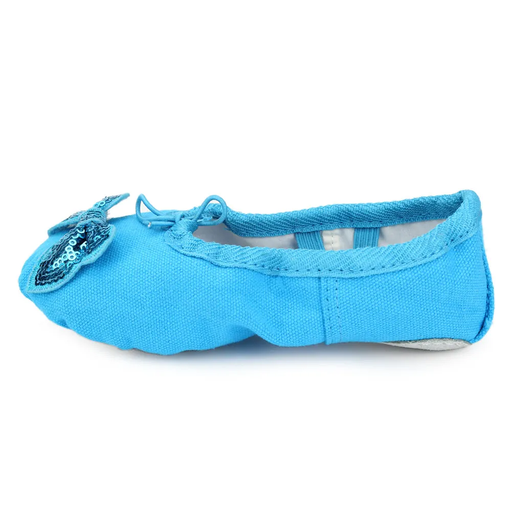Kid Girl's Canvas Bowknot Dance Ballet Flat
