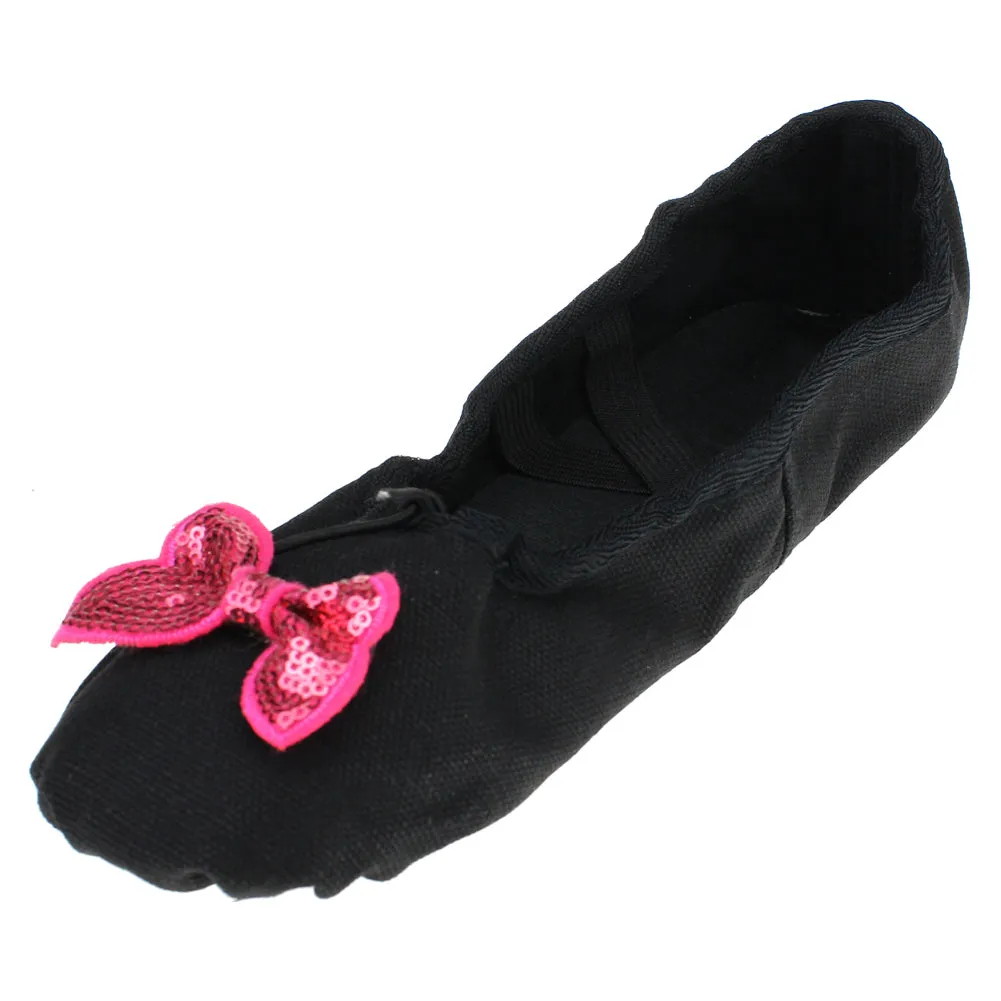 Kid Girl's Canvas Bowknot Dance Ballet Flat