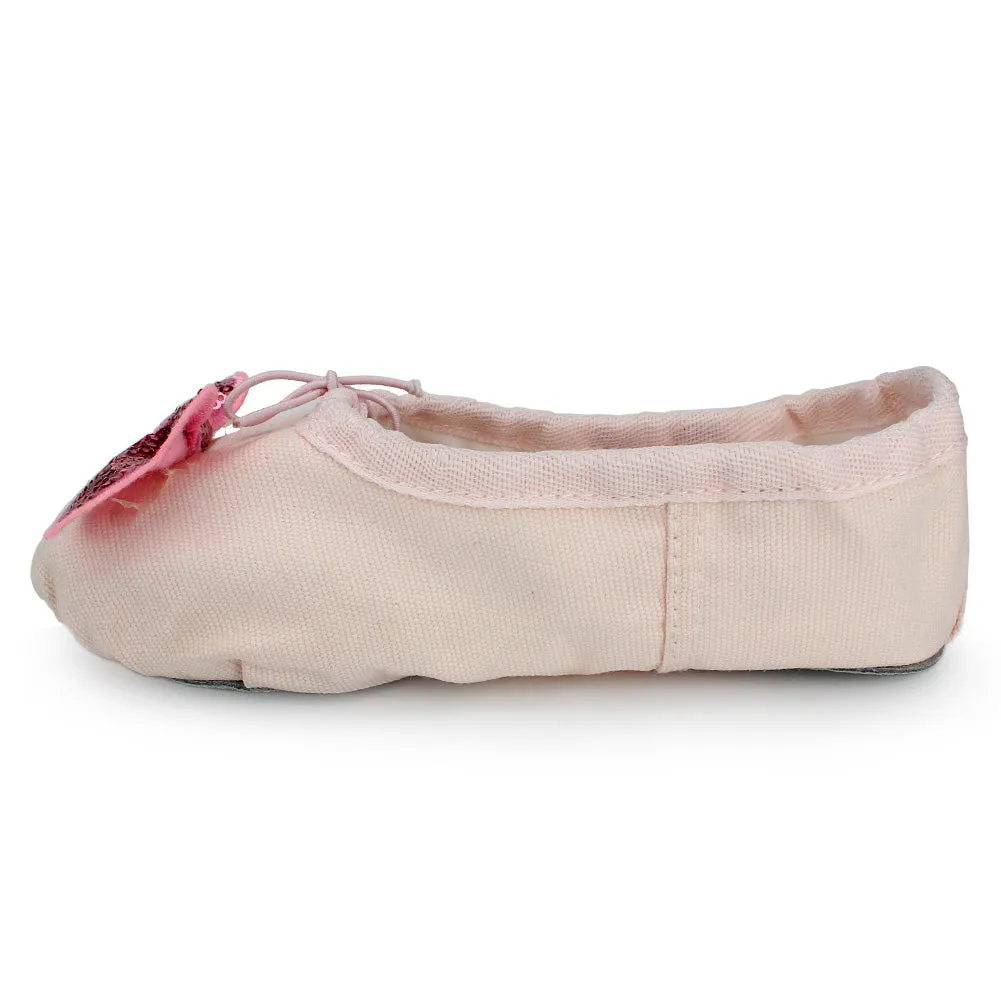 Kid Girl's Canvas Bowknot Dance Ballet Flat