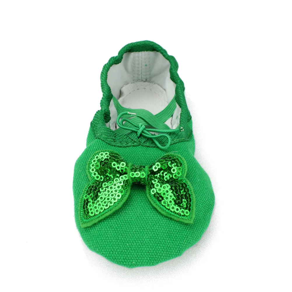 Kid Girl's Canvas Bowknot Dance Ballet Flat
