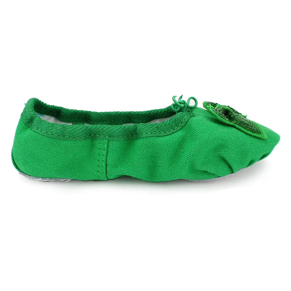 Kid Girl's Canvas Bowknot Dance Ballet Flat