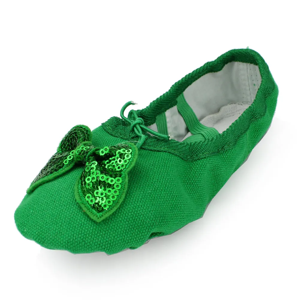 Kid Girl's Canvas Bowknot Dance Ballet Flat