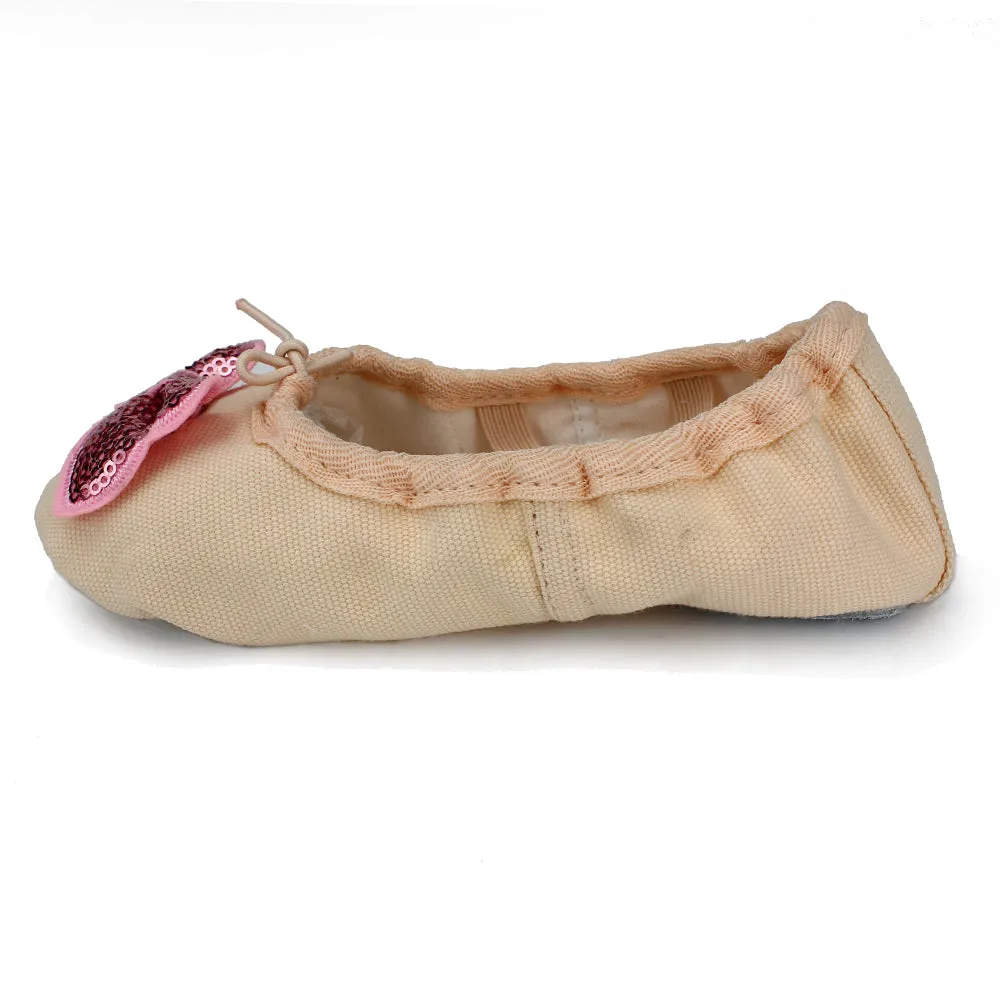 Kid Girl's Canvas Bowknot Dance Ballet Flat