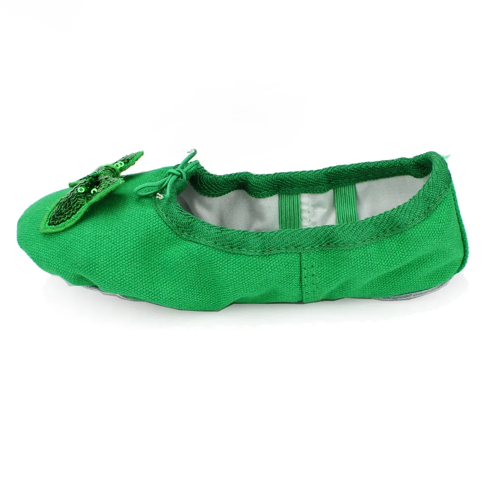 Kid Girl's Canvas Bowknot Dance Ballet Flat