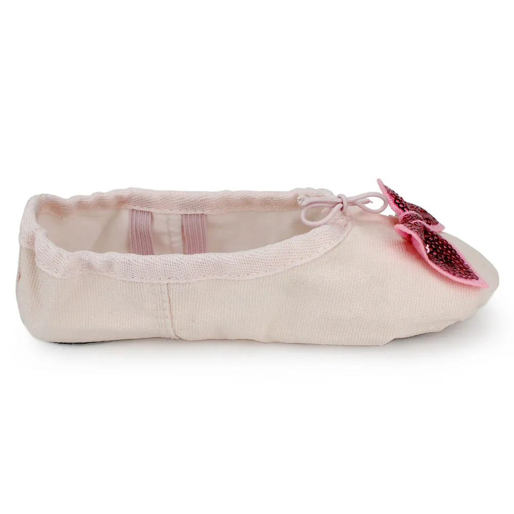Kid Girl's Canvas Bowknot Dance Ballet Flat
