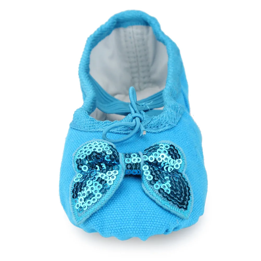 Kid Girl's Canvas Bowknot Dance Ballet Flat