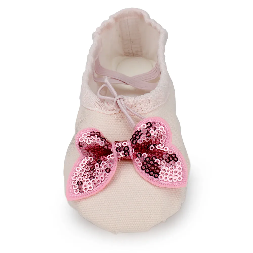 Kid Girl's Canvas Bowknot Dance Ballet Flat