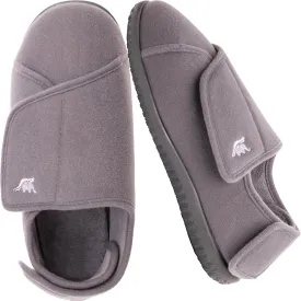 Men's Memory Foam Diabetic Slippers with Adjustable Closure, Extra Wide Comfy Warm Plush Fleece Arthritis Edema Swollen Diabetic House Shoes Machine Washable with Anti Slip Sole