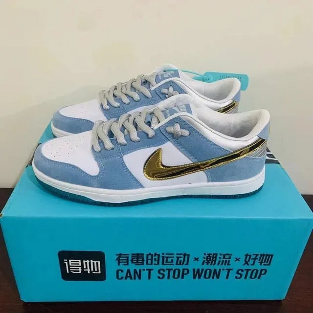 Nike-Air Force 1 Leather Men's Skateboarding Shoes Comfortable Outdoor Sports Sneakers 15482