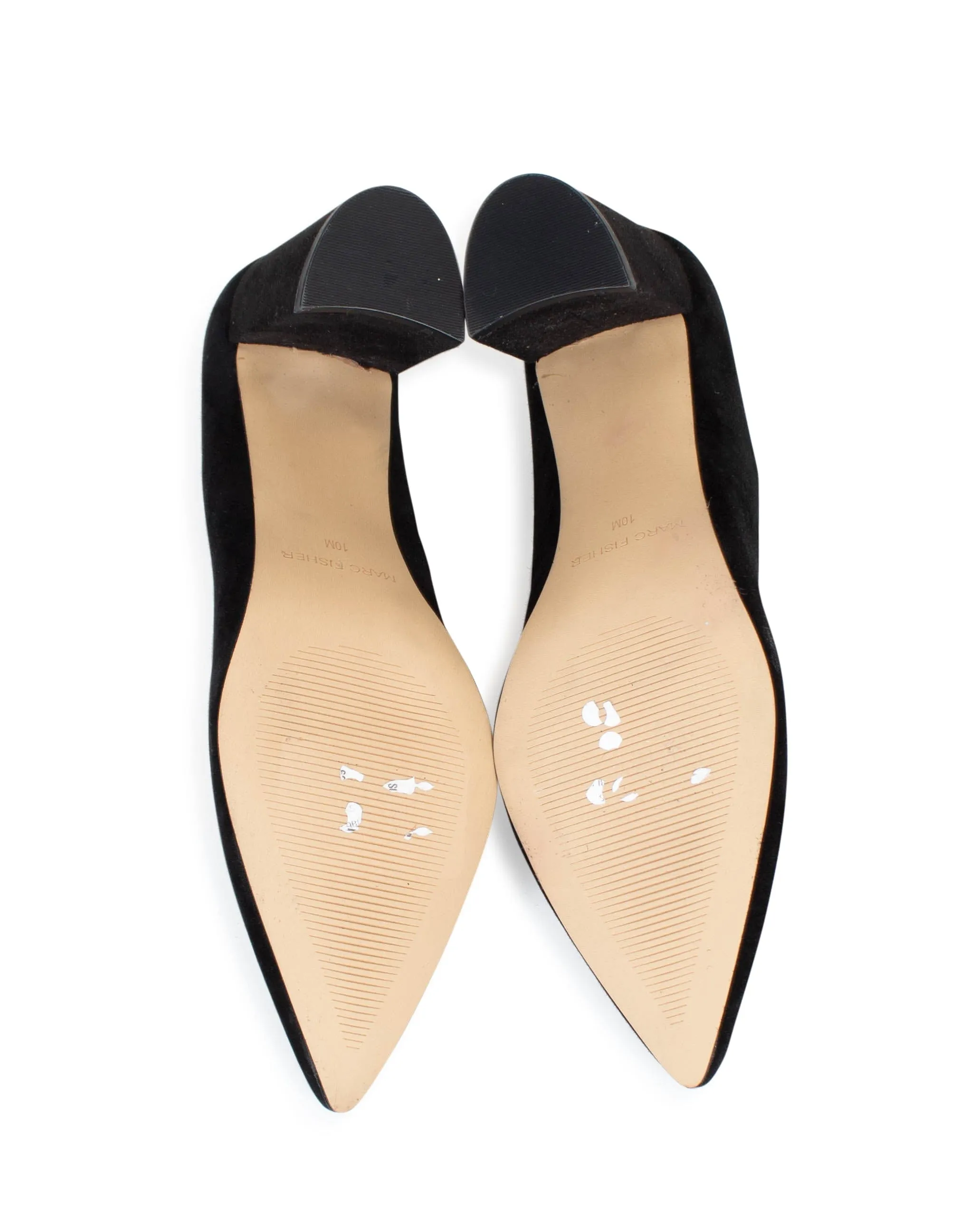 Pointed Toe Suede Heels