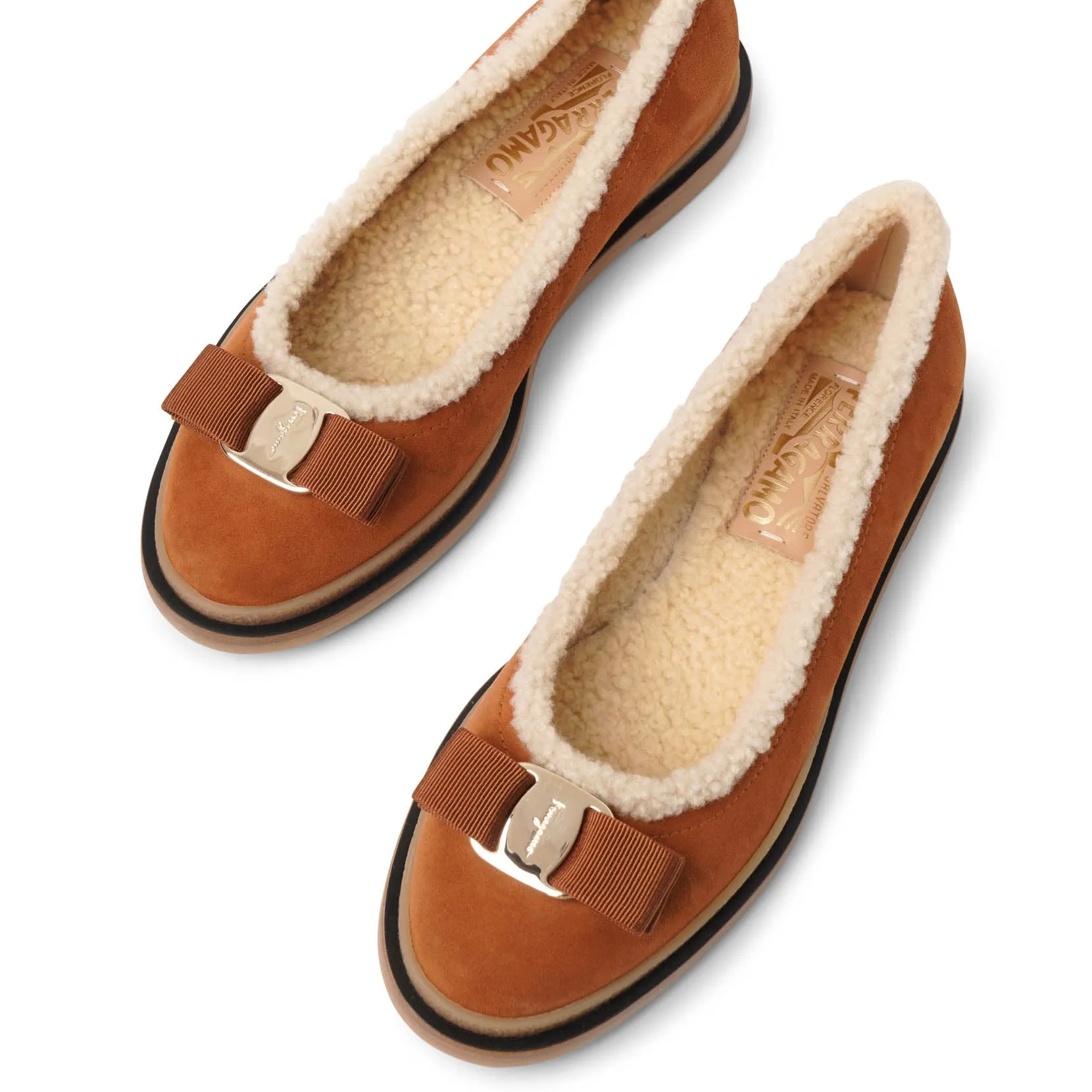 Varina winter tan ballet flats