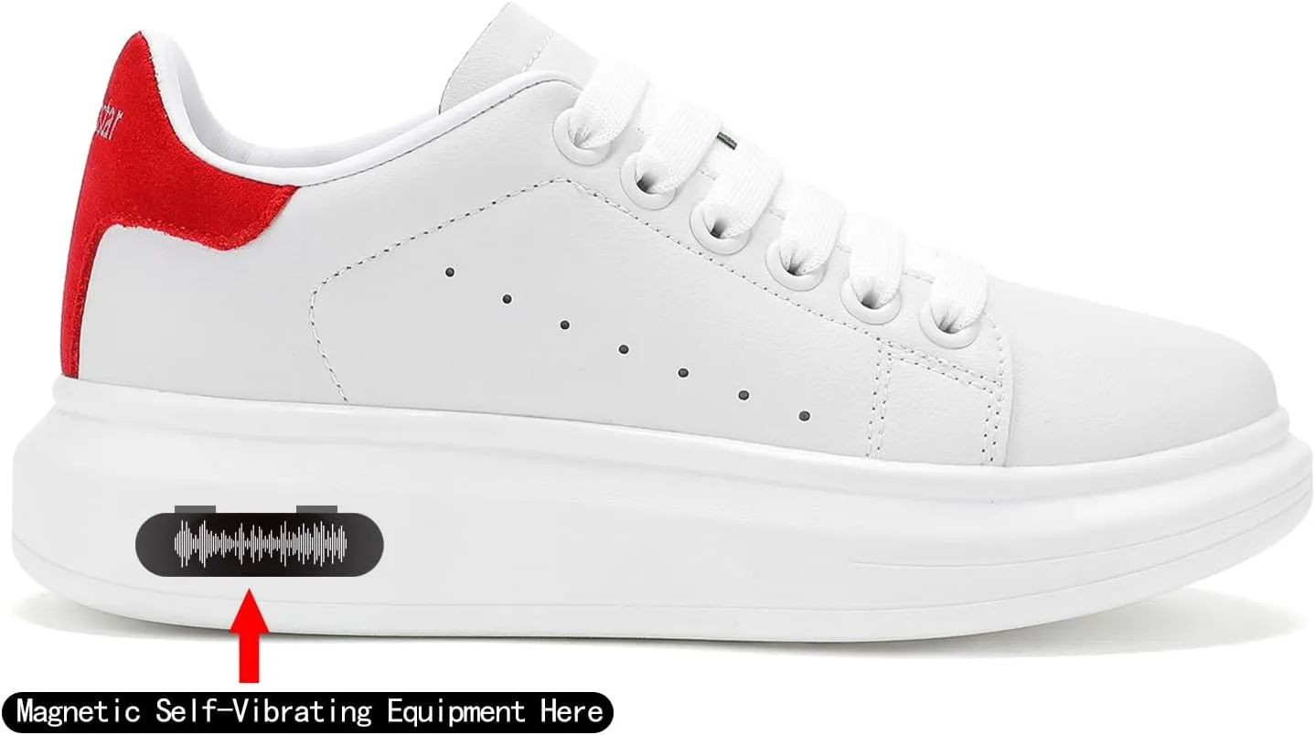Women's Fashion Sneakers,Vibration Height Increase Shoes Lightweight Comfortable Casual Skateboarding Walking Shoes