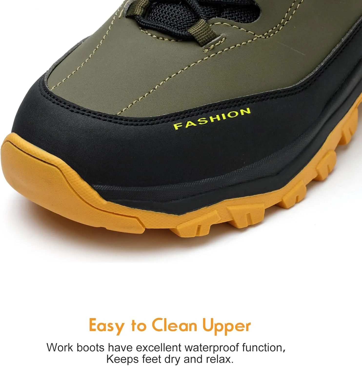 Work Boots for Men Steel Toe Boots Comfortable Breathable High Top Indestructible Safety Boots for Women Lightweight Safety Shoes Non Slip Work Shoes Industry Construction Waterproof Boots